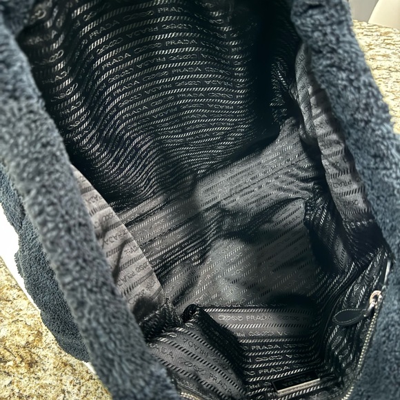 PRADA logo tote terry cloth black - Picture 8 of 10